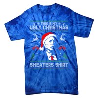 Santa Joe Biden This Is My Ugly Christmas Sweaters Ugly Xmas Gift Tie-Dye T-Shirt