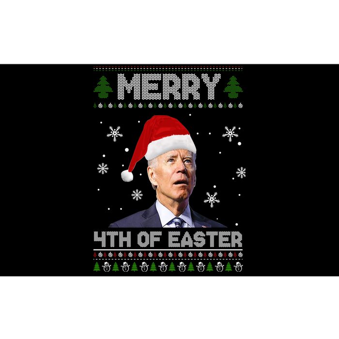 Santa Joe Biden Merry 4th Of Easter Ugly Christmas Sweater Christmas Gift Bumper Sticker