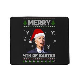 Santa Joe Biden Merry 4th Of Easter Ugly Christmas Sweater Christmas Gift Mousepad