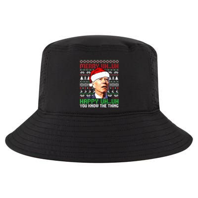 Santa Joe Biden Merry Uh Uh Christmas Ugly Sweater  Cool Comfort Performance Bucket Hat
