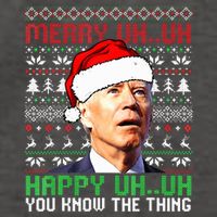 Santa Joe Biden Merry Uh Uh Christmas Ugly Sweater  Vector Backpack