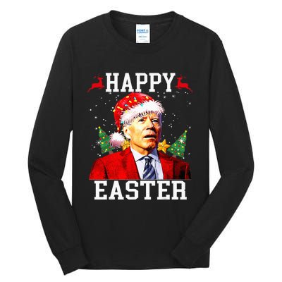 Santa Joe Biden Happy Easter Ugly Christmas Tall Long Sleeve T-Shirt