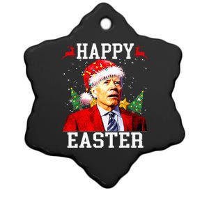 Santa Joe Biden Happy Easter Ugly Christmas Ceramic Star Ornament