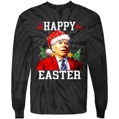 Santa Joe Biden Happy Easter Ugly Christmas Tie-Dye Long Sleeve Shirt