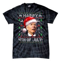 Santa Joe Biden Happy 4th Of July Ugly Christmas Sweater Sweatshirt Tie-Dye T-Shirt