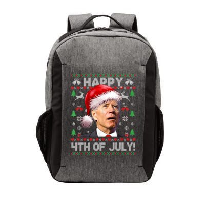 Santa Joe Biden Happy 4th Of July Ugly Christmas Sweater Sweatshirt Vector Backpack