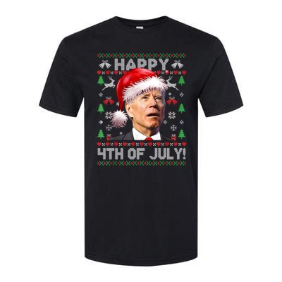 Santa Joe Biden Happy 4th Of July Ugly Christmas Sweater Sweatshirt Softstyle CVC T-Shirt