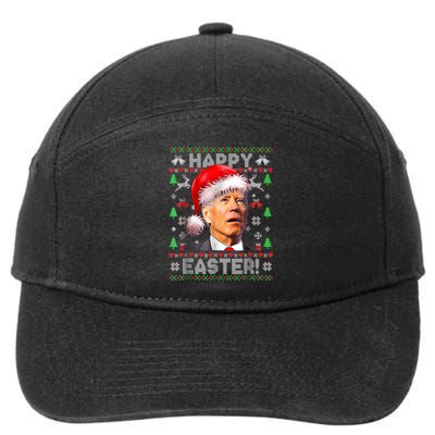 Santa Joe Biden Happy Easter Ugly Christmas 7-Panel Snapback Hat