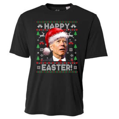 Santa Joe Biden Happy Easter Ugly Christmas Sweater Sweatshirt Cooling Performance Crew T-Shirt