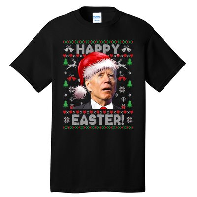 Santa Joe Biden Happy Easter Ugly Christmas Sweater Sweatshirt Tall T-Shirt