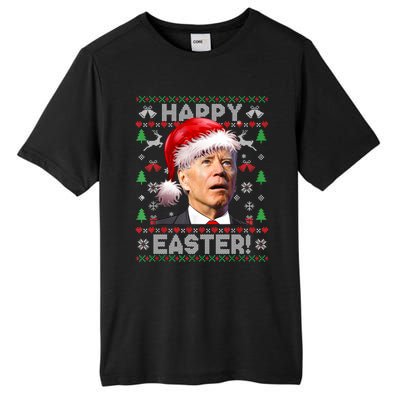 Santa Joe Biden Happy Easter Ugly Christmas Sweater Sweatshirt Tall Fusion ChromaSoft Performance T-Shirt