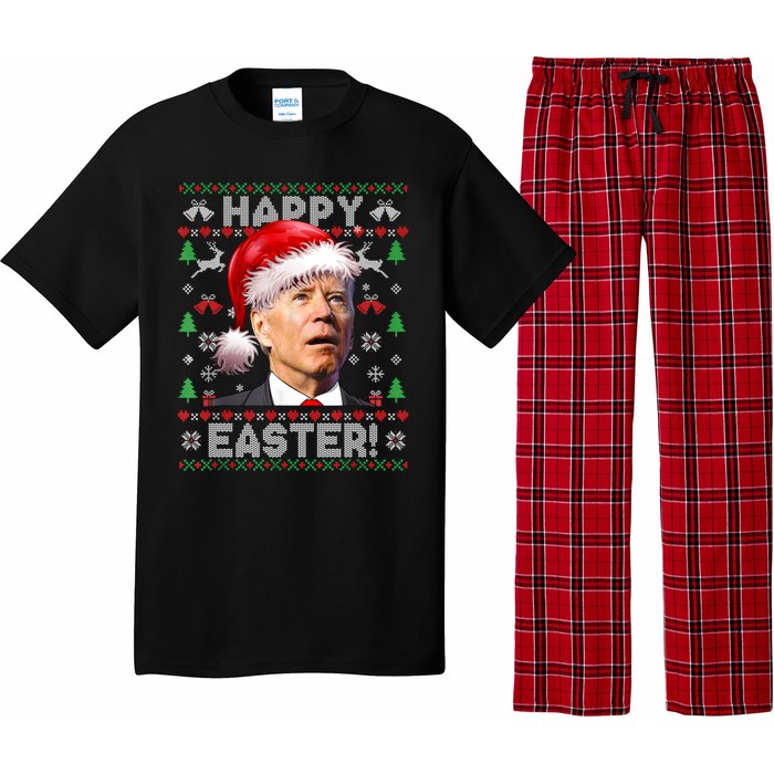 Santa Joe Biden Happy Easter Ugly Christmas Sweater Sweatshirt Pajama Set