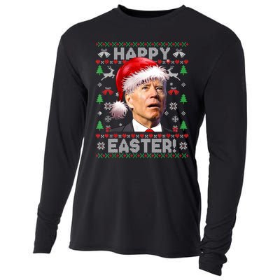 Santa Joe Biden Happy Easter Ugly Christmas Sweater Sweatshirt Cooling Performance Long Sleeve Crew