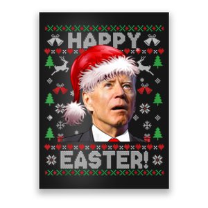 Santa Joe Biden Happy Easter Ugly Christmas Sweater Sweatshirt Poster