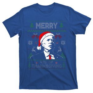 Santa Joe Biden Merry Thanksgiving Ugly Christmas Sweater  T-Shirt