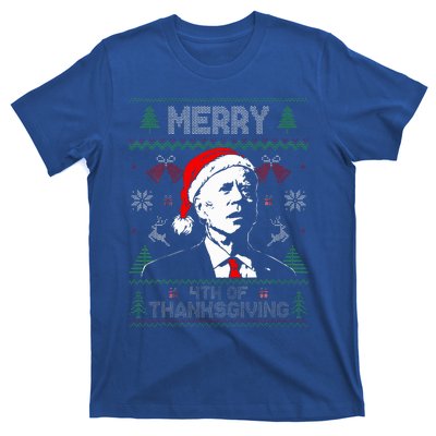 Santa Joe Biden Merry Thanksgiving Ugly Christmas Sweater  T-Shirt