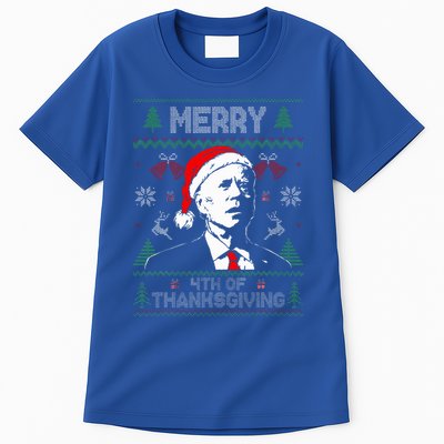Santa Joe Biden Merry Thanksgiving Ugly Christmas Sweater  Tall T-Shirt