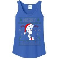 Santa Joe Biden Merry Thanksgiving Ugly Christmas Sweater  Ladies Essential Tank