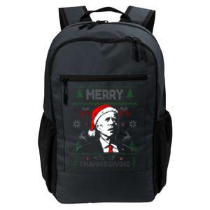 Santa Joe Biden Merry Thanksgiving Ugly Christmas Sweater  Daily Commute Backpack