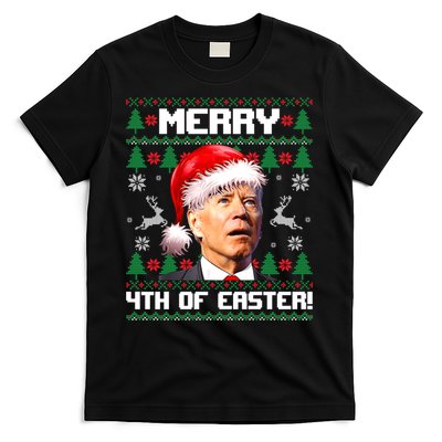 Santa Joe Biden Merry 4th Of Easter Ugly Sweater Christmas Sweatshirt T-Shirt
