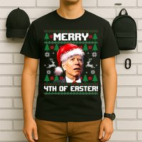 Santa Joe Biden Merry 4th Of Easter Ugly Sweater Christmas Sweatshirt T-Shirt