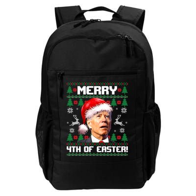 Santa Joe Biden Merry 4th Of Easter Ugly Sweater Christmas Sweatshirt Backpack