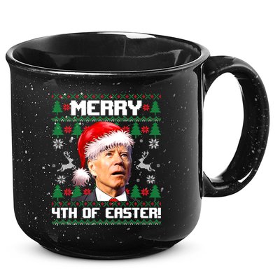 Santa Joe Biden Merry 4th Of Easter Ugly Sweater Christmas Sweatshirt 15oz Campfire Ceramic Mug
