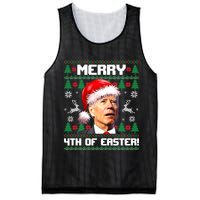 Santa Joe Biden Merry 4th Of Easter Ugly Sweater Christmas Sweatshirt Mesh Reversible Basketball Jersey Tank