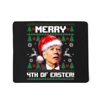 Santa Joe Biden Merry 4th Of Easter Ugly Sweater Christmas Sweatshirt Mousepad