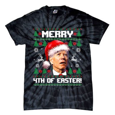 Santa Joe Biden Merry 4th Of Easter Ugly Sweater Christmas Sweatshirt Tie-Dye T-Shirt