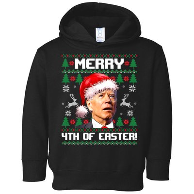 Santa Joe Biden Merry 4th Of Easter Ugly Sweater Christmas Sweatshirt Toddler Hoodie