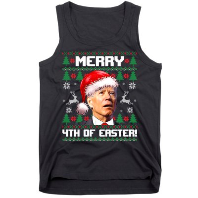 Santa Joe Biden Merry 4th Of Easter Ugly Sweater Christmas Sweatshirt Tank Top