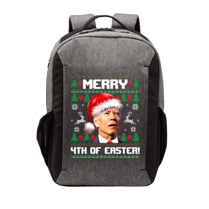 Santa Joe Biden Merry 4th Of Easter Ugly Sweater Christmas Sweatshirt Vector Backpack