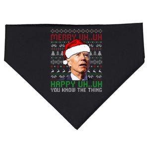 Santa Joe Biden Merry Uh Uh Christmas Ugly Sweater USA-Made Doggie Bandana