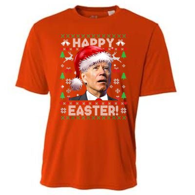 Santa Joe Biden Happy Easter Ugly Christmas Sweater Cooling Performance Crew T-Shirt