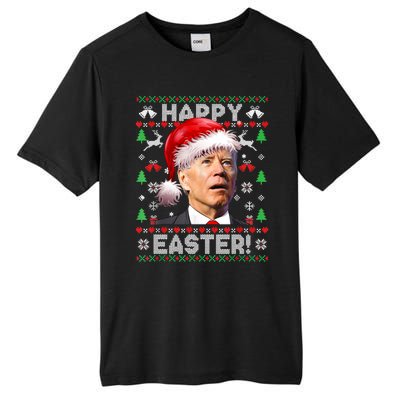 Santa Joe Biden Happy Easter Ugly Christmas Sweater Tall Fusion ChromaSoft Performance T-Shirt