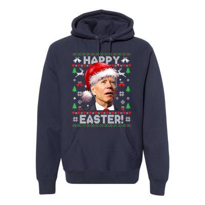 Santa Joe Biden Happy Easter Ugly Christmas Sweater Premium Hoodie