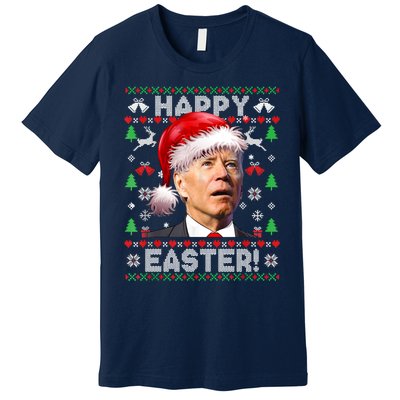 Santa Joe Biden Happy Easter Ugly Christmas Sweater Premium T-Shirt