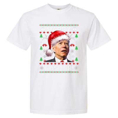 Santa Joe Biden Happy Easter Ugly Christmas Sweater Garment-Dyed Heavyweight T-Shirt