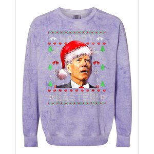 Santa Joe Biden Happy Easter Ugly Christmas Colorblast Crewneck Sweatshirt