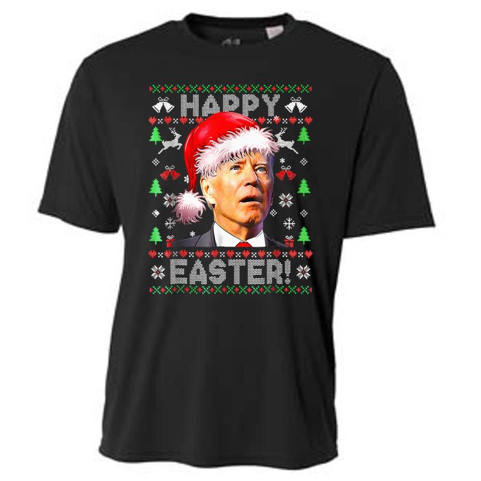 Santa Joe Biden Happy Easter Ugly Christmas Cooling Performance Crew T-Shirt