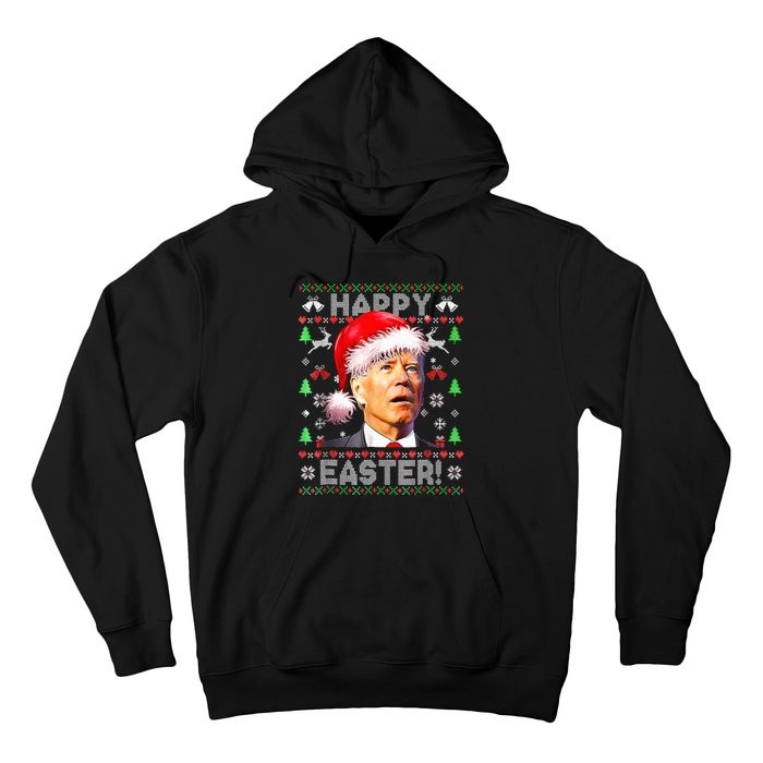 Santa Joe Biden Happy Easter Ugly Christmas Hoodie