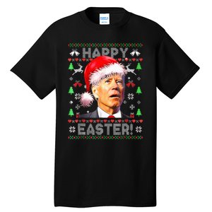 Santa Joe Biden Happy Easter Ugly Christmas Tall T-Shirt