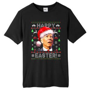 Santa Joe Biden Happy Easter Ugly Christmas Tall Fusion ChromaSoft Performance T-Shirt