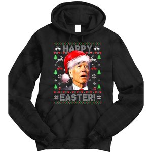 Santa Joe Biden Happy Easter Ugly Christmas Tie Dye Hoodie