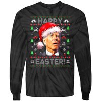 Santa Joe Biden Happy Easter Ugly Christmas Tie-Dye Long Sleeve Shirt