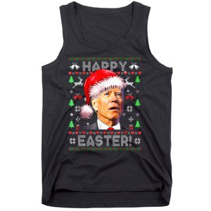 Santa Joe Biden Happy Easter Ugly Christmas Tank Top