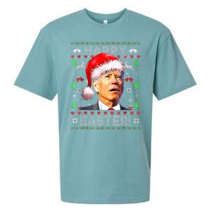 Santa Joe Biden Happy Easter Ugly Christmas Sueded Cloud Jersey T-Shirt