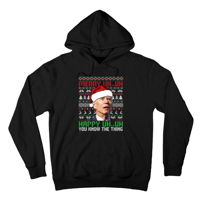 Santa Joe Biden Merry Uh Uh Christmas Ugly Sweater Sweatshirt Hoodie