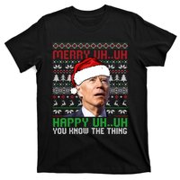 Santa Joe Biden Merry Uh Uh Christmas Ugly Sweater Sweatshirt T-Shirt